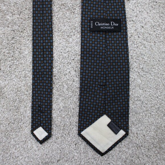 Lot of 3 Ties Burberry London, 2 Christian Dior Monsieur Silk Red/Blue/Green - Picture 3 of 13